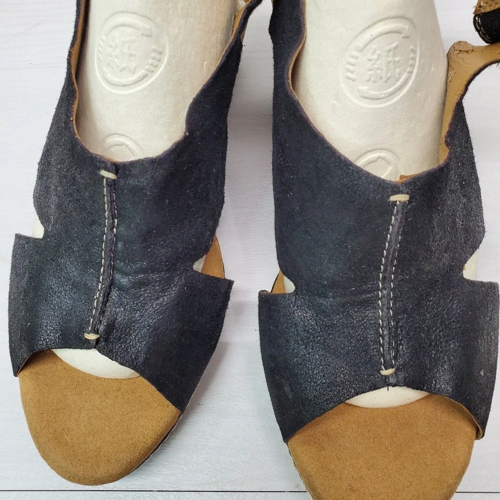 Collection By Clarks Cushion Soft Summer Sandals Size 9 Black‎ Leather Fast Ship